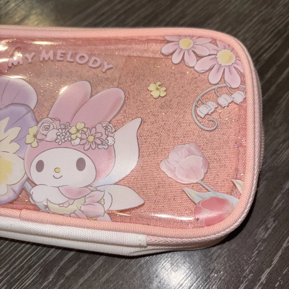 My Melody Pencil Case Pink, Large Capacity Pen Case School Storage Bag Fabric